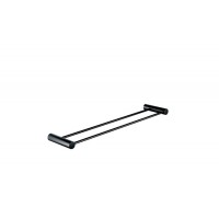 Toalheiros e Acessórios | Serie 811800 | Toalheiro Duplo Preto Mate 60 cm Ref: CH44220204